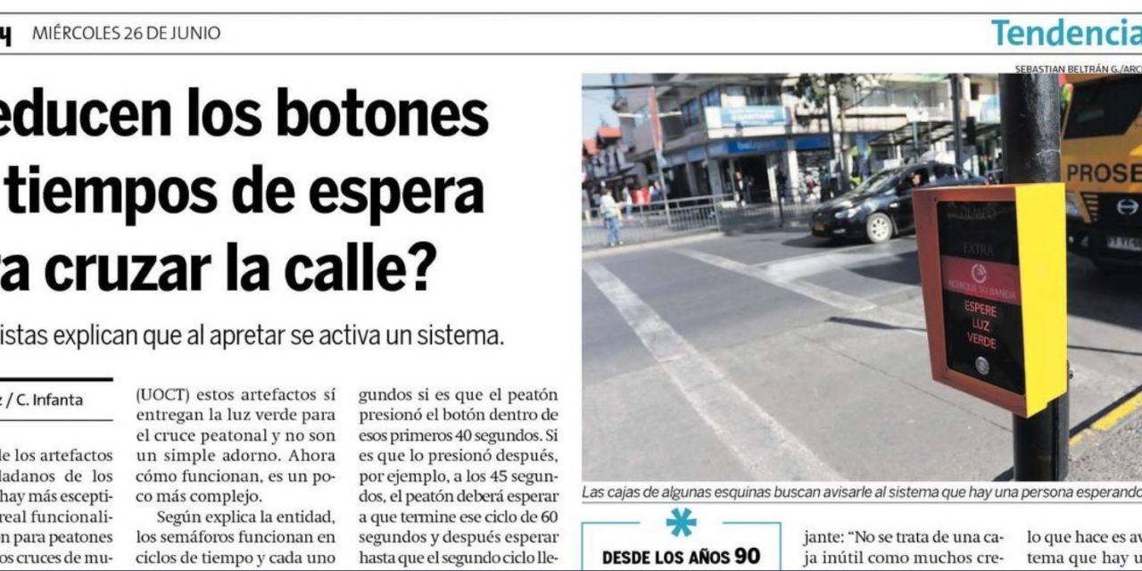 HoyxHoy: ¿Reducen los botones los tiempos de espera para cruzar la calle?